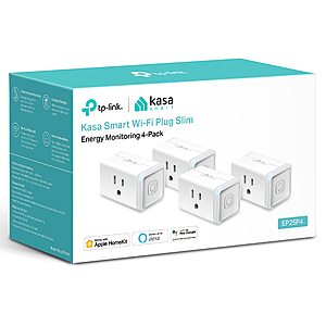 4-Pack TP-Link Kasa Energy-Monitoring Smart Plugs (EP25P4) $32.60 + Free Shipping
