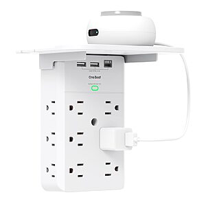 Prime Members: One Beat 12-Outlet 3-USB Port (1 USB C Port) Wall Plug Expander $10.80