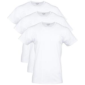 3-Pack Gildan Men's Crew Neck Cotton Stretch T-Shirts (Arctic White) $10
