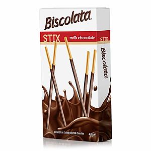 9-Pack Biscolata Stix Biscuit Snacks Coated w/ Milk Chocolate $4.90