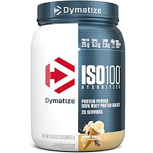 Dymatize: 1.34-Lb ISO100 Hydrolyzed Protein Powder (Cocoa Pebbles) $22.91, 6-Lb Super Mass Gainer Protein Powder $26.75, & More w/ S&S + Free Shipping w/ Prime or $25+
