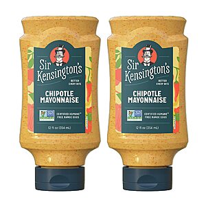 2-Count 12-Oz Sir Kensington's Mayonnaise (Chipotle Mayo) $4.53 ($2.27 Each) w/ S&S + Free Shipping w/ Prime or $35+