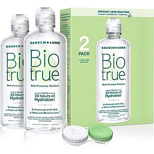 2-Pack 10-Oz Bausch + Lomb Biotrue Soft Contact Lens Multi-Purpose Solution $9.67 w/ S&S + Free Shipping w/ Prime or on $35+