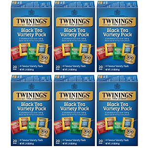 6-Pack 20-Count Twinings Variety Black Tea Bags $14.50 w/ S&S + Free Shipping w/ Prime or $35+