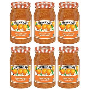 6-Count 12-Oz Smucker's Sweet Orange Marmalade $12.57 ($2.10 Each) w/ S&S + Free Shipping w/ Prime or $35+ Amazon