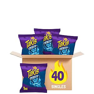 40-Count 1oz Takis Extreme Spicy Rolled Tortilla Chips (Blue Heat) $13.85 w/ Subscribe & Save