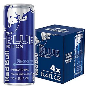 4-Pack 8.4-Oz Red Bull Energy Drink (Original, Blueberry, or Coconut) $4.51 & More w/S&S + Free Shipping w/ Prime or on $35+