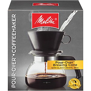 Melitta 6-Cup Pour Over Coffee Brewer w/ Glass Carafe $6.77 w/ Walmart Pickup or Prime shipping @ Amazon