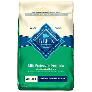 Blue Buffalo Life Protection Formula Natural Adult Dry Dog Food 30lbs (Lamb & Brown Rice) $31.88 with s/s