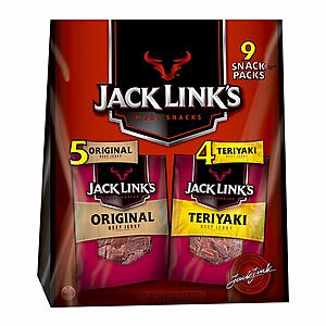 Jack Link’s Beef Jerky Variety Pack, 9 Count (1.25 oz Bags) – Variety Pack $9.05 with s/s