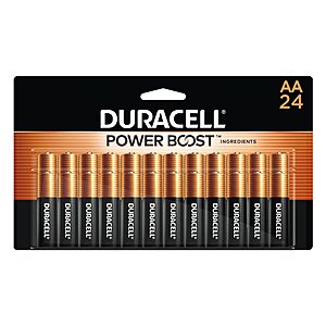 Duracell Coppertop AA Batteries with Power Boost Ingredients, 24 Count Pack Double A Battery with Long-lasting Power, Alkaline AA Battery for Household and Office Devices - $8.06