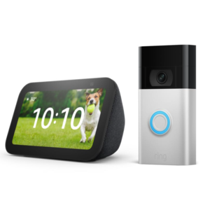 Limited-time deal: Ring Video Doorbell (Satin Nickel) bundle with Echo Show 5 (3rd Gen) - $64.99