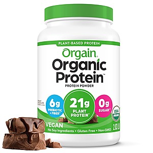 $20.24 w/ S&S: 2.03-Lbs Orgain Organic Vegan Protein Powder (Creamy Chocolate Fudge)