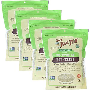 Bob's Red Mill Buckwheat Organic Hot Cereal, 18 Ounce, (Pack of 4) $9.27