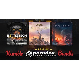Humble Bundle - Best of Paradox.  $1 Europa Universalis IV, $7.83 Stellaris, $12 Battletech Digital Deluxe, $15 Imperator