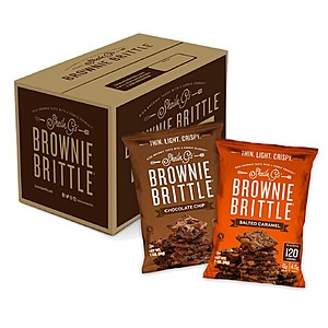 $9.15 /w S&S: 20-Count 1-Oz Sheila G's Brownie Brittle (Chocolate Chip & Salted Caramel) Amazon