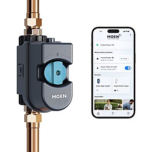 Moen 900-001 Flo Smart Water Monitor and Automatic Shutoff Sensor for 3/4-Inch Diameter Pipe Amazon.com $299.12