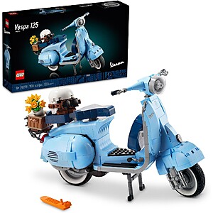 1,106-Piece LEGO Icons Vespa 125 Scooter Model Building Set (10298) $80 + Free Shipping