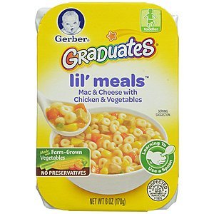 Amazon Add-On: Gerber Graduates Lil' Meals, Mac and Cheese with Chicken and Vegetables, 6 Ounce (Pack of 6) - $6.57 after 20% Clipped Coupon + 5% S&S