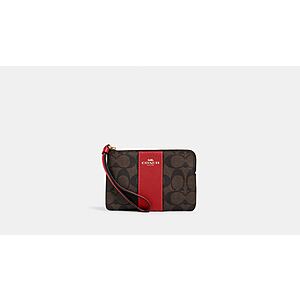 Coach Outlet: Extra 20% Off Select Sale Items: Corner Zip Wristlet $24.50 & More + Free Shipping