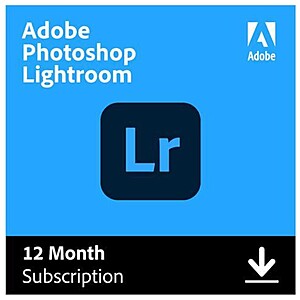 1-Year Adobe Photoshop Lightroom CC (Digital) $65 & More