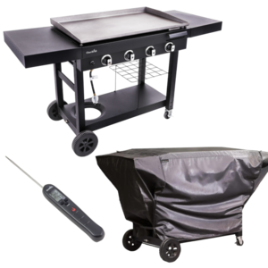 Char-Broil Bundles: 4-Burner Gas Griddle + Accessories (Cover + Digital Thermometer) $150.85 & More + Free S&H