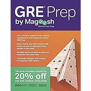 Free Kindle Test Prep eBook: GRE Prep by Magoosh - (4.6 stars in 223 reviews) - Amazon