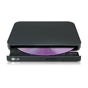 LG 8x Portable External DVD±RW DL / CD-RW Drive - Black (SP80) $19.99