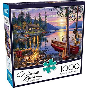 1000-Piece Buffalo Games Darrell Bush Jigsaw Puzzle (Canoe Lake) $5.65