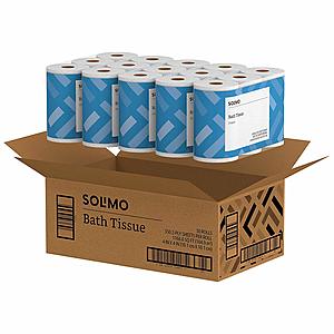 Amazon Brand- Solimo 2-Ply Toilet Paper, 350 Sheets per Roll, 30 Count - Amazon.com - $8.99 or less AC and S&S