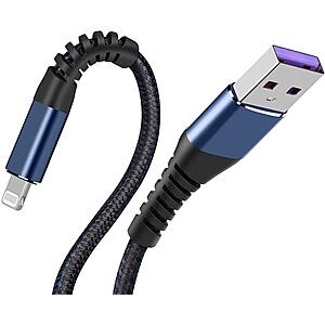 2-Pack 6ft MFi Certified iPhone Lightning Charge Cables (Blue) - Amazon Prime - $4.49