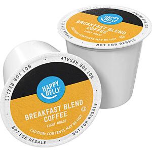 Happy Belly Light Roast Coffee Pods, Breakfast Blend, Compatible with Keurig 2.0 K-Cup Brewers, 100 Count- $24.11