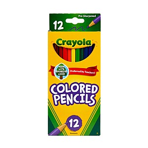 10-Ct Crayola Fine Line Markers $1, 12-Ct Crayola Pre-Sharpened Colored Pencils $1 & More + Free Store Pickup