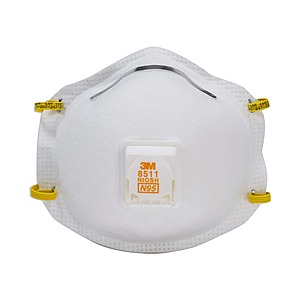 10-Pack 3M 8511 N95 Multi-Purpose Respirator Cool Flow Valve Masks $4.95