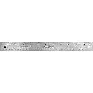 12" Westcott Stainless Steel Office Ruler w/ Non Slip Cork Base $1.79 + Free Shipping w/ Prime or on orders $25+
