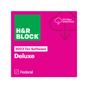 H&R Block 2023 Tax Software (PC/Mac Digital Download): Deluxe + State $25, Deluxe $20 & More