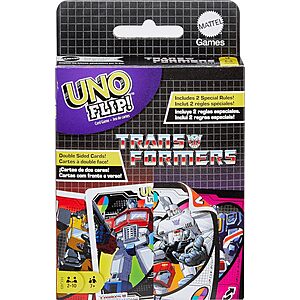 $6.49: Mattel Games UNO Flip Transformers Card Game