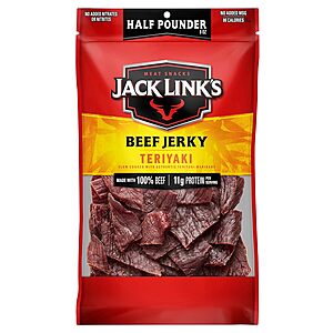 8-Oz Jack Link's Beef Jerky (Teriyaki, Peppered) $7.18 w/ S&S + Free Shipping w/ Prime or on $35+