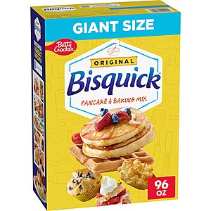 96-Oz Betty Crocker Bisquick Original Pancake & Baking Mix $5.85 w/ Subscribe & Save