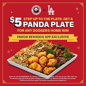 Select CA / NV Panda Express Locations: Get a Plate for $5