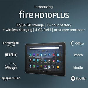 Amazon Fire HD 10 Plus tablet 32 GB w/ ad 2021 $109.99
