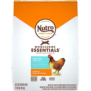 NUTRO Wholesome Essentials Dry Cat Food Indoor -14 LB bag on sale for $17.99 ($1.29 per lb)