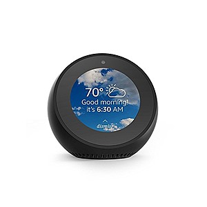 Amazon Echo Spot - Smart Alarm Clock with Alexa - Black $49.99