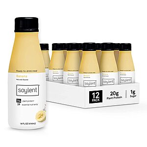 12-Pack 14-Ounce Soylent Plant Based Meal Replacement Shake (Banana) $17.58 w/ S&S