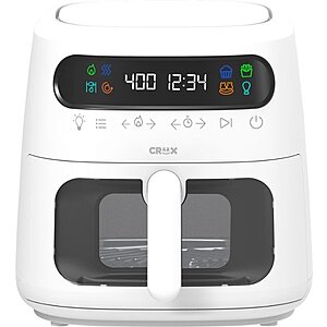 8-Qt CRUX Digital Air Fryer w/ TurboCrisp (White) $49.99 + Free Shipping