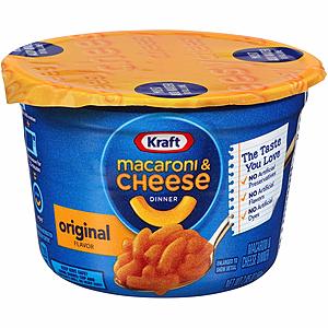 10-Pack 2.05oz Kraft Easy Mac Original Cheese Microwavable Cups for $4.98 w/ S&S + Free S&H