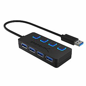Sabrent: 4-Port USB 3.0 Hub w/ Individual LED Switches $7 & Much More