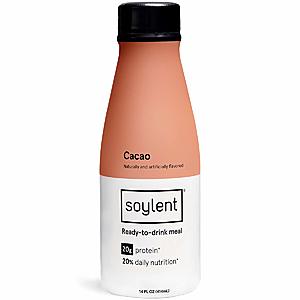 14-Ounce Soylent Cacao (Chocolate) Plant Protein Meal Replacement Shake $0.85 + Free Prime Shipping