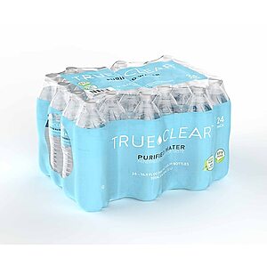 At Staples - True Clear™ purified water, 16.9 fl. oz., 24/pk for $2.99  - App only