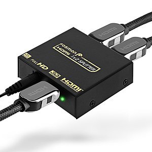 Fosmon 2-Port 4K HDMI Splitter w/ AC Power Adapter  $8.50 & More + Free S&H